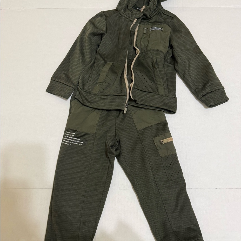 Athletic Works Olive Green Kids Matching Set jacket & Pants
